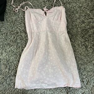 light pink floral dress